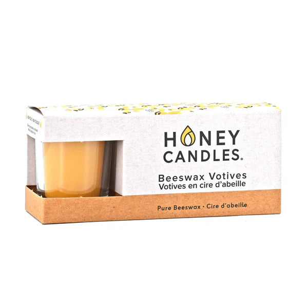Pack of Beeswax Votive Candles | Natural