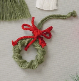 Ornement en macramé | Couronne de Noël