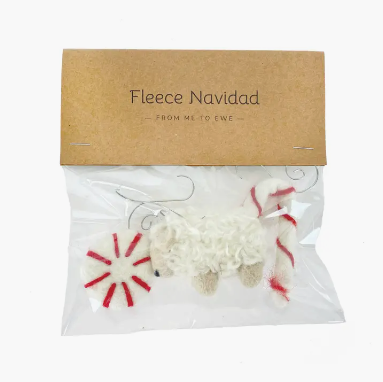 Handmade Wool Ornament Set | Fleece Navidad