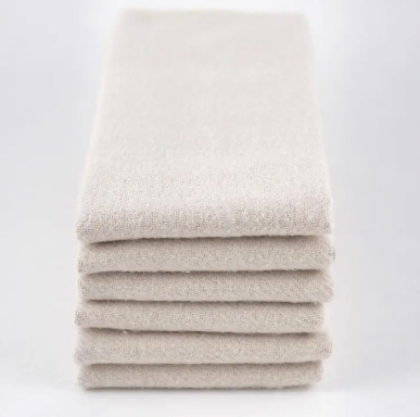 Organic Brushed Cotton Non-Paper Towels | Oatmeal | Set of 6