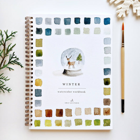 Cahier d'aquarelle d'hiver