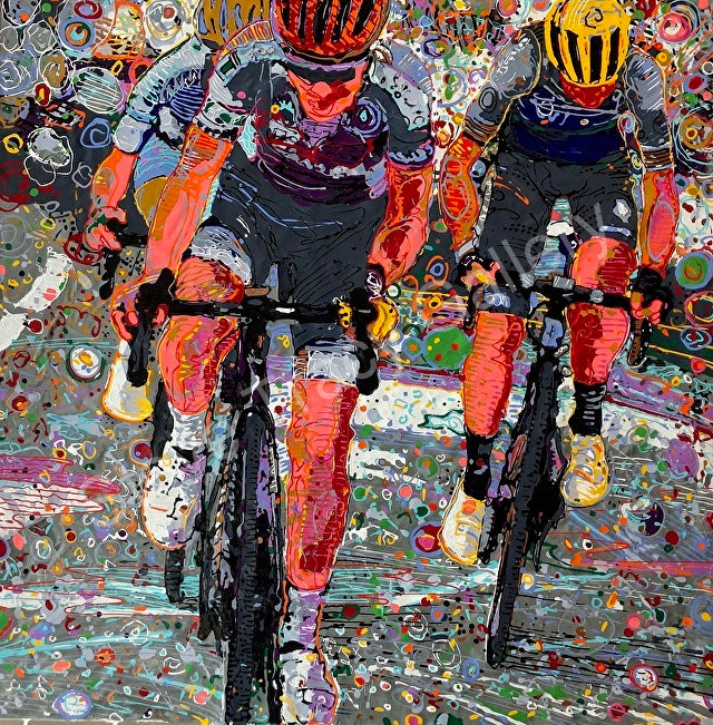 Cyclebration | 40 x 40 Print by Steve Tracy