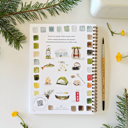Camping Watercolour Paint Workbook by Emily Lex