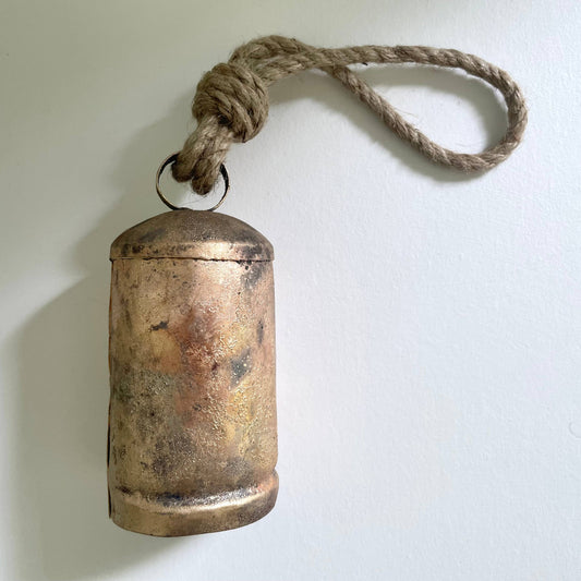 5" Rustic Brass Bell with Wood Striker