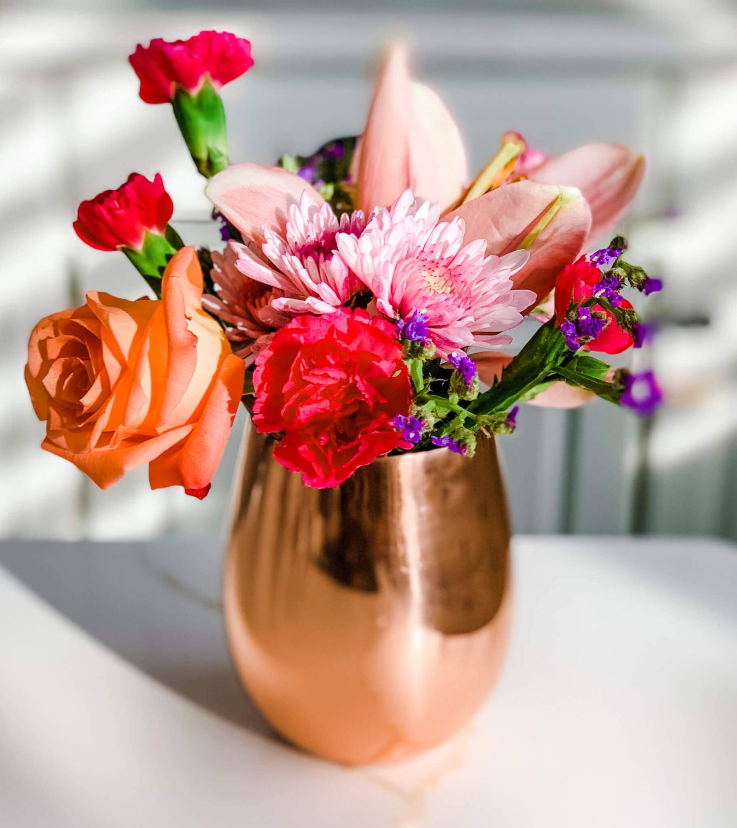 Stemless Copper Wine Glass