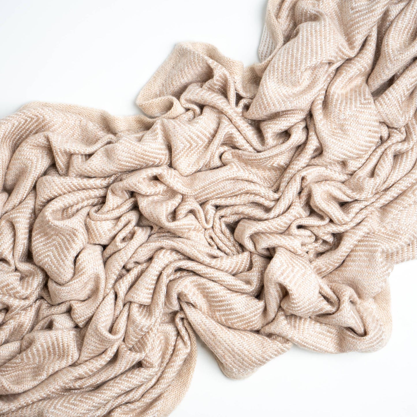 Luxury Cashmere Throw Blanket | Cottage Cream