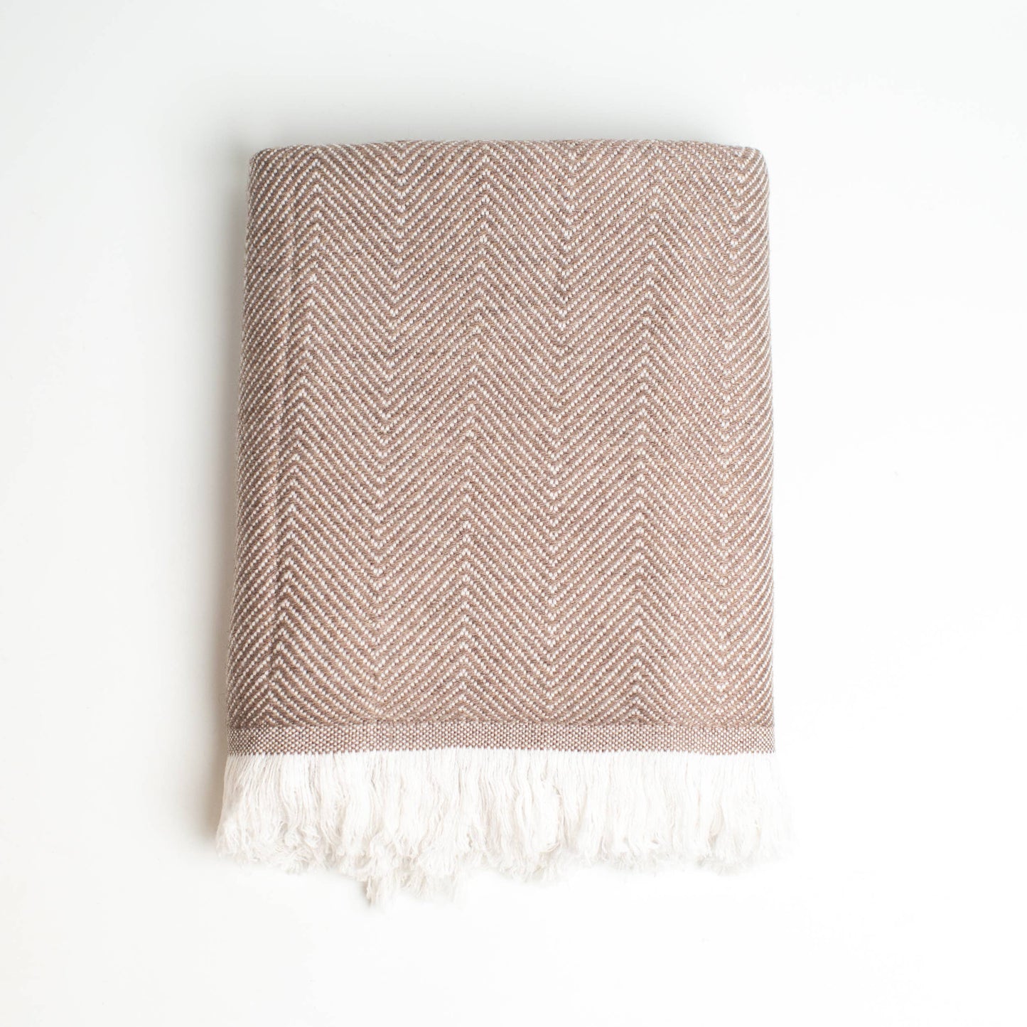 Luxury Cashmere Throw Blanket | Dual Tone Muskoka Mocha