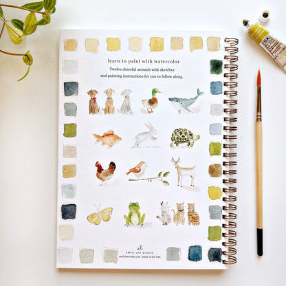 Cahier d'activités aquarelle sur les animaux