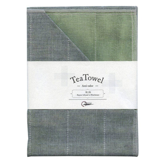 Natural Anti-Odour Binchotan Tea Towel | Pistachio