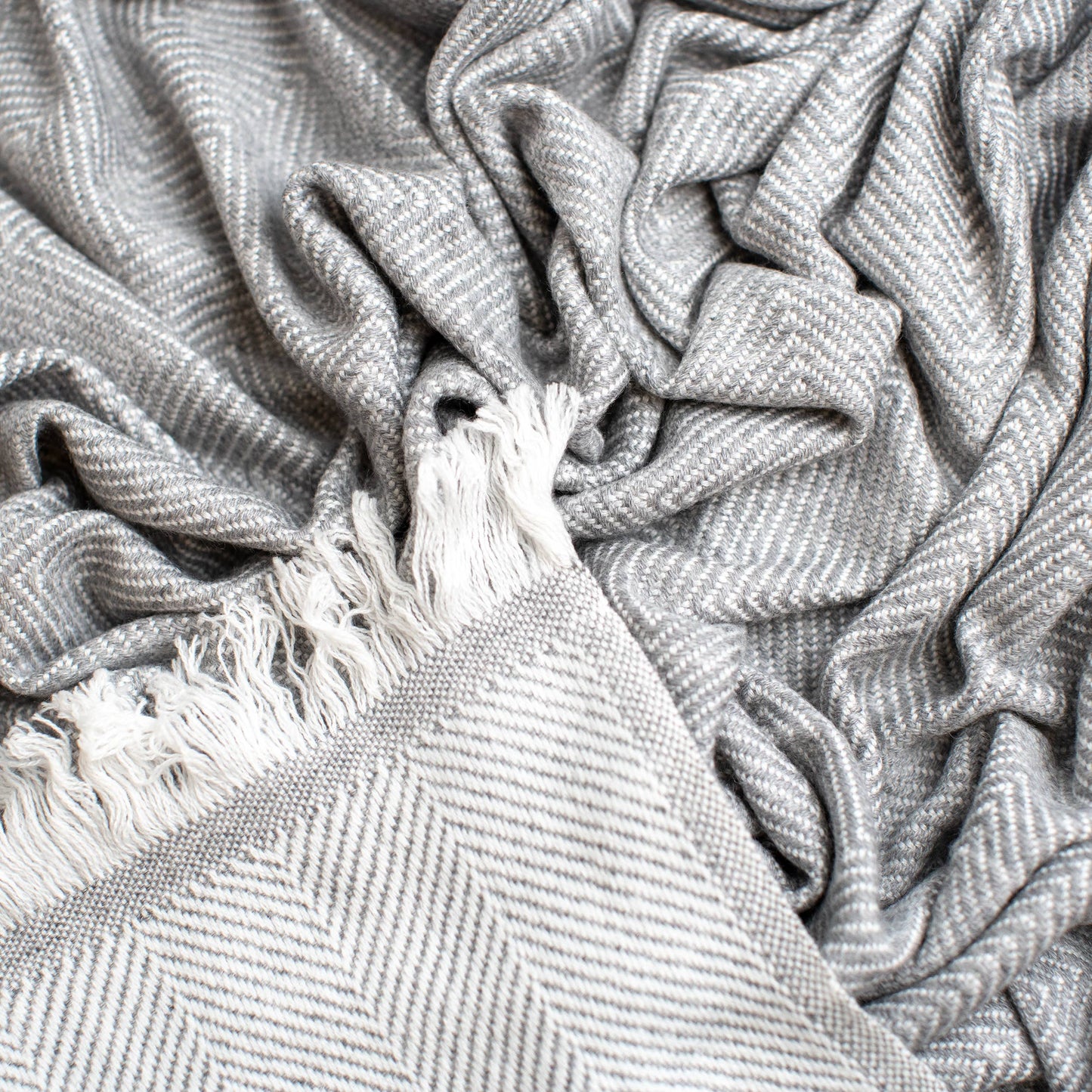 Luxury Cashmere Throw Blanket | Dual Tone Stone