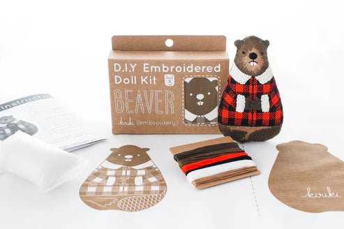 Beaver | Embroidery Doll Kit (Level 3)