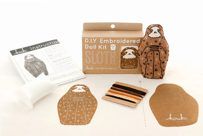 Sloth | Embroidery Doll Kit (Level 1)