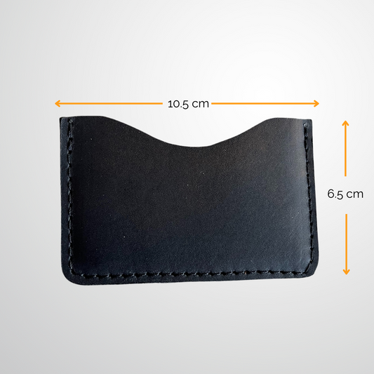 Slim Leather Card Wallet | Midnight Black