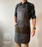 Artisan Apron  | Black Canvas & Leather