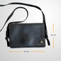 Leather Crossbody Envelope Purse | Midnight Black