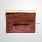 Small Leather Tablet Portfolio | Chocolate Brown