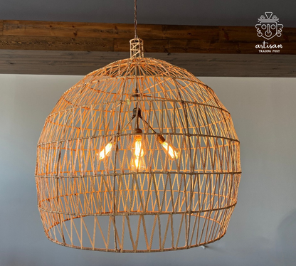 Handwoven Chandelier | Extra Large Acorn