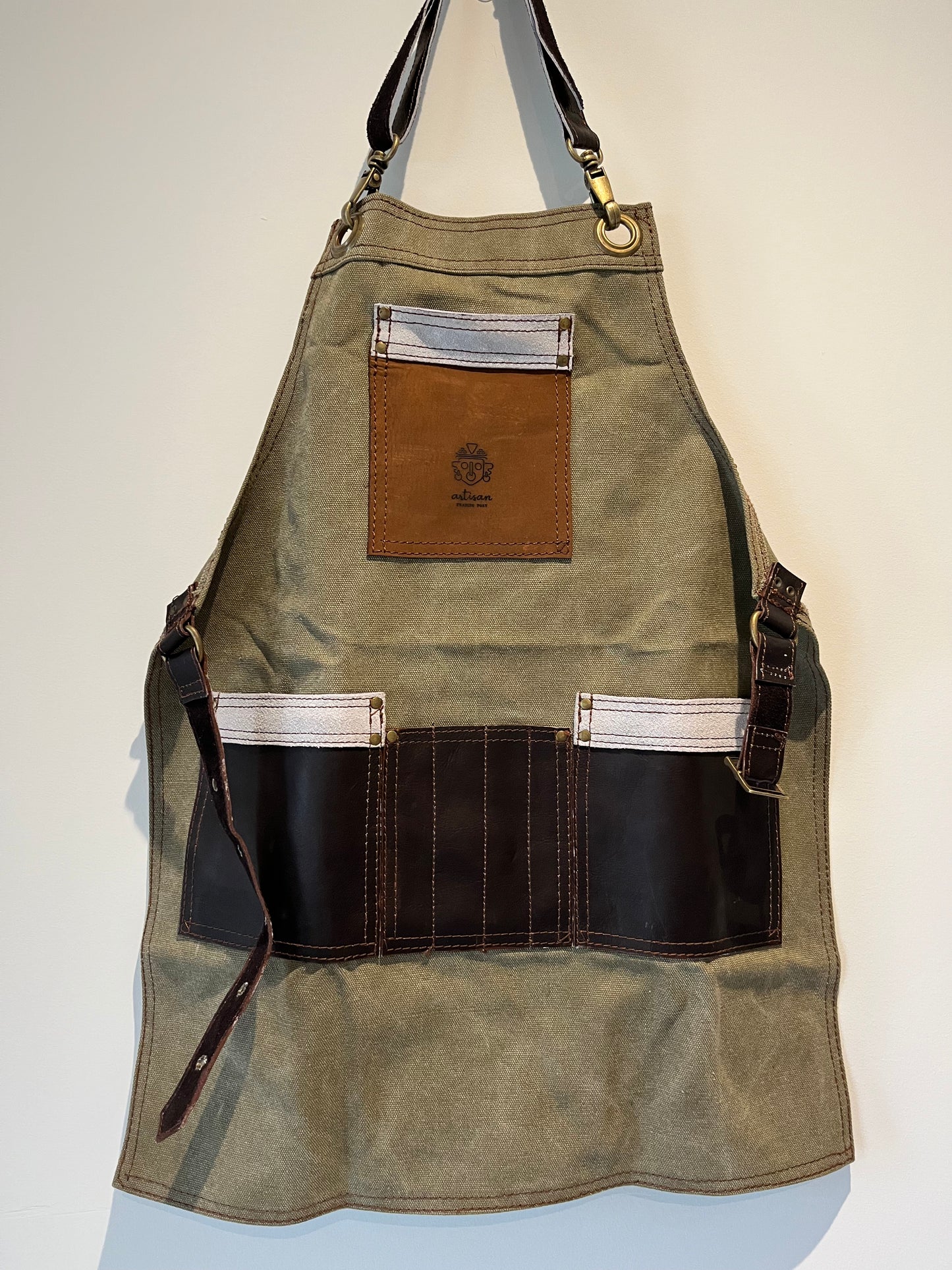 Jr. Artisan Apron | Canvas & Leather