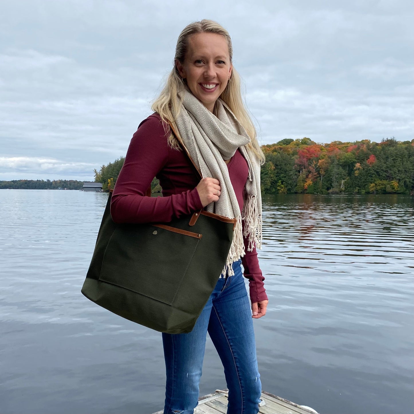 Muskoka Boat Tote | Deep Green